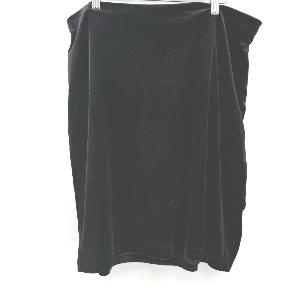 J Jill Wearever Velvet Classic Capsule Fairy‎ Grunge Womens Skirt Large Black